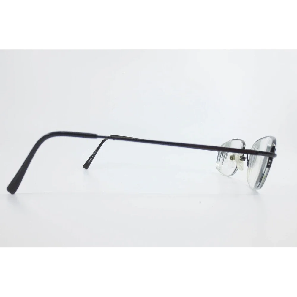Geoffrey Beene Hermes Gunmetal Semi-Rimless Rectangular Eyeglasses 51-21-140